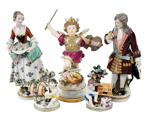 FIVE BRITISH AND CONTINENTAL PORCELAIN 378c2a