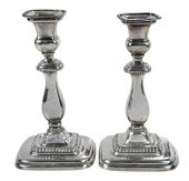 PAIR OF COIN SILVER CANDLESTICKS ANDREW