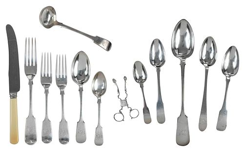 ENGLISH SILVER AND SET OF SILVER 378e0d