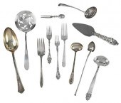 117 PIECES ASSORTED STERLING FLATWAREAmerican  378e2a