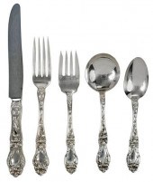FRANK WHITING LILY STERLING FLATWARE,