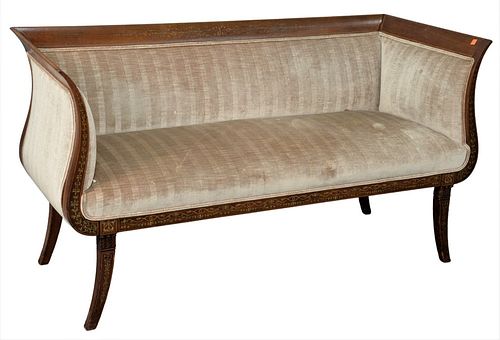 FRENCH STYLE SETTEE, HAVING ADAMS