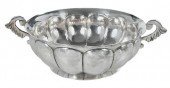 MEXICAN SILVER TWO HANDLE BOWL20th century,