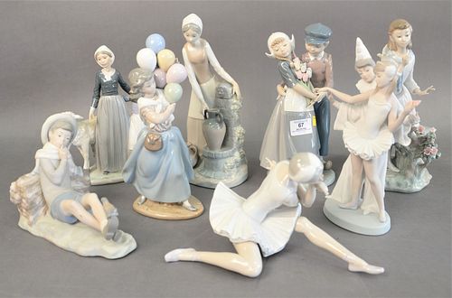 EIGHT PIECE GROUP OF LLADRO PORCELAIN 379120