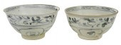 PAIR OF CHINESE BLUE AND WHITE BOWLSpossibly