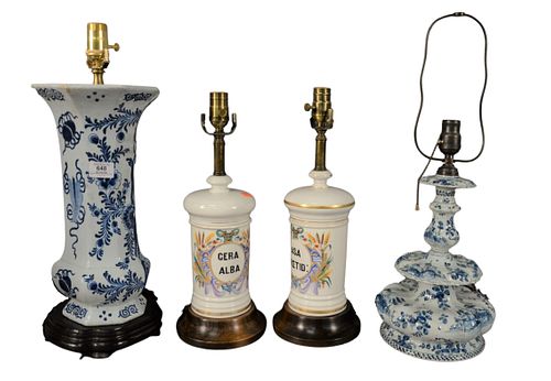 FOUR PIECE GROUP OF TABLE LAMPS  3794fd