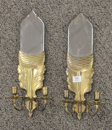 PAIR OF CHAPMAN BRASS AND MIRRORED 379568