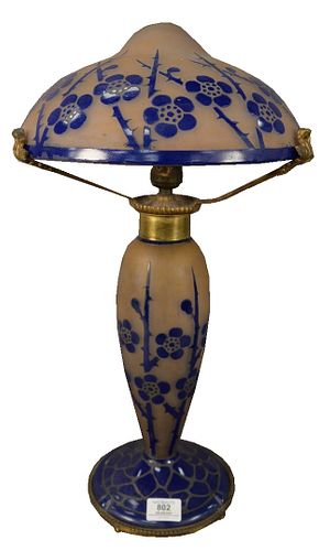 FRENCH CAMEO GLASS TABLE LAMP  3795fa