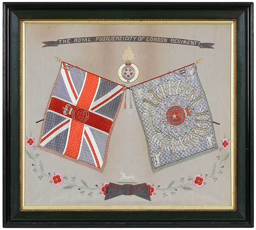 FRAMED ROYAL FUSILIERS EMBROIDERED 37978d