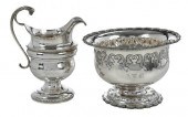COIN SILVER PITCHER AND TIFFANY BOWLAmerican,