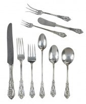 WALLACE ROSE POINT STERLING FLATWARE,