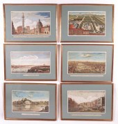 SET OF SIX HAND COLORED ENGRAVINGS VIEW