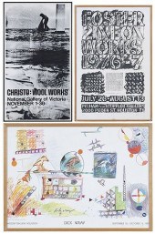 THREE SIGNED EXHIBITION POSTERS(American,