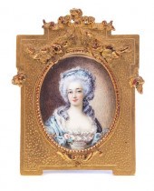 MINIATURE PAINTING ON IVORY OF MARIE