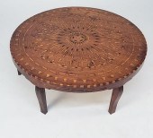 VINTAGE MOROCCAN PROFUSELY INLAID ROUND