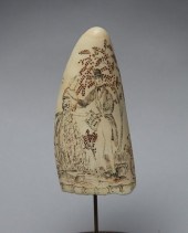 AMERICAN SCRIMSHAW AND POLYCHROME ANTIQUE