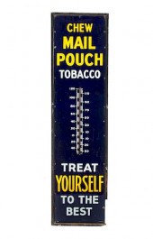 6 PORCELAIN MAIL POUCH TOBACCO THERMOMETERMeasures