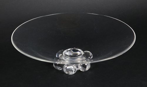 SIGNED STEUBEN CRYSTAL COMPOTE 37d4e4