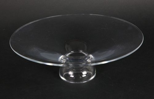SIGNED STEUBEN CRYSTAL COMPOTE  37d4e5