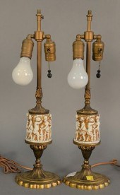 PAIR OF FRENCH TABLE LAMPS HAVING 37b277