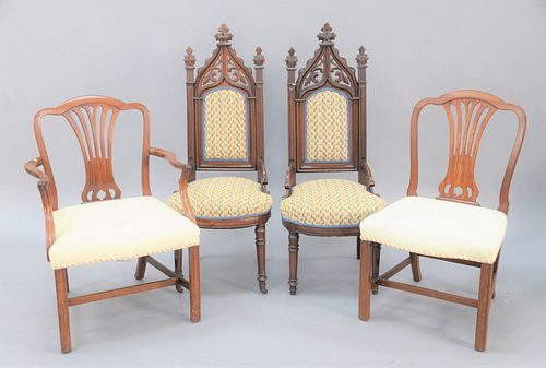 LOT OF FOUR CHAIRS TO INCLUDE TWO 37b5b4