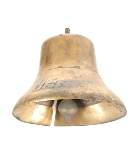 WWII US NAVY SHIP S BELL MARKED 37b86b