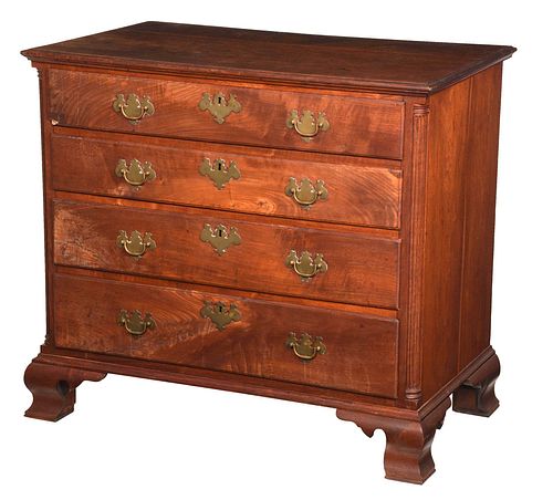 AMERICAN CHIPPENDALE WALNUT FOUR 37bbf3