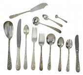 SET OF KIRK REPOUSSE STERLING FLATWARE,