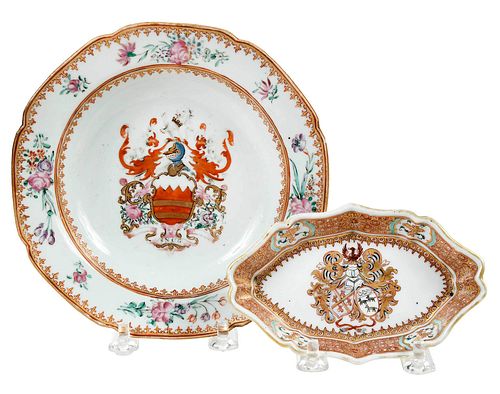 TWO PIECES CHINESE EXPORT ARMORIAL 37bee6