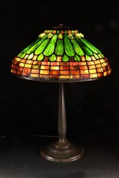 TIFFANY STUDIOS LEADED STAINED GLASS
