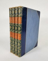 FOUR LEATHERBOUND VOLUMES: A HISTORY