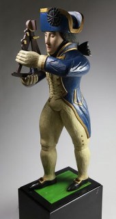 FOLK ART CARVED FIGURE OF ADMIRAL LORD