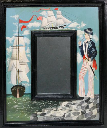 VINTAGE HAND PAINTED NAUTICAL DECORATED 37ed39