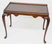 QUEEN ANNE MAHOGANY TRAY TOP TEA TABLE,