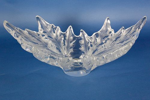 SIGNED LALIQUE FRENCH FROSTED GLASS