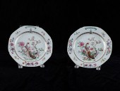 PAIR CHINESE EXPORT ARMORIAL PORCELAIN