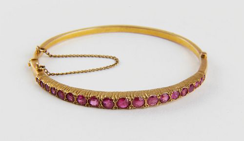LADY S 14K YELLOW GOLD HINGED RUBY 37f5a2