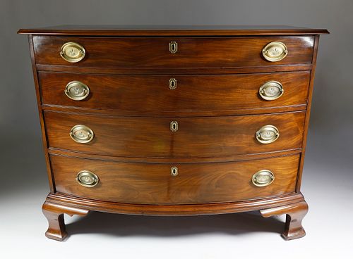 AMERICAN CHIPPENDALE MAHOGANY BOW 37f5c4