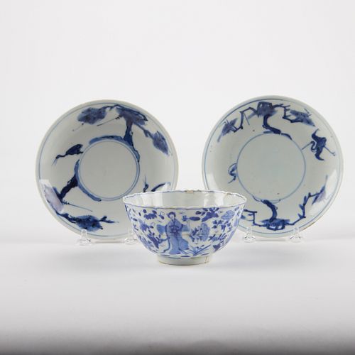 GRP 3 CHINESE BLUE WHITE PORCELAIN 37fa93