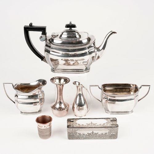 GRP 7 SILVER PLATED WARES TEA 37fe1b