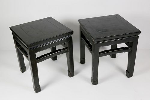 PAIR OF CHINESE EXPORT BLACK LACQUERED 37e58e