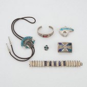 6 SOUTHWEST JEWELRY - STERLING & TURQUOISEGroup