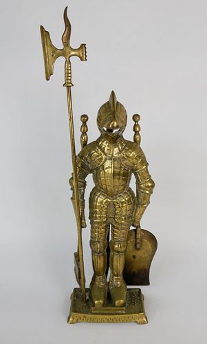 BRASS KNIGHT IN SUIT OF ARMOR FIREPLACE 37e6e8