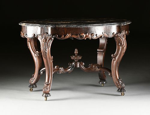 AN AMERICAN ROCOCO REVIVAL MARBLE 38123a