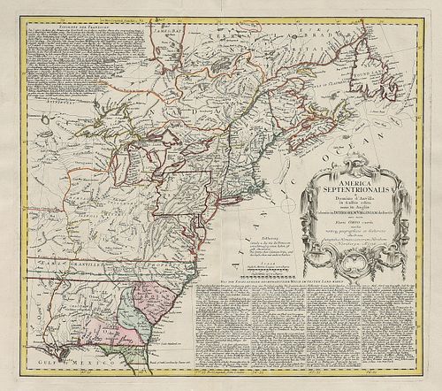 AN ANTIQUE MAP, "AMERICA SEPTENTRIONALIS,"
