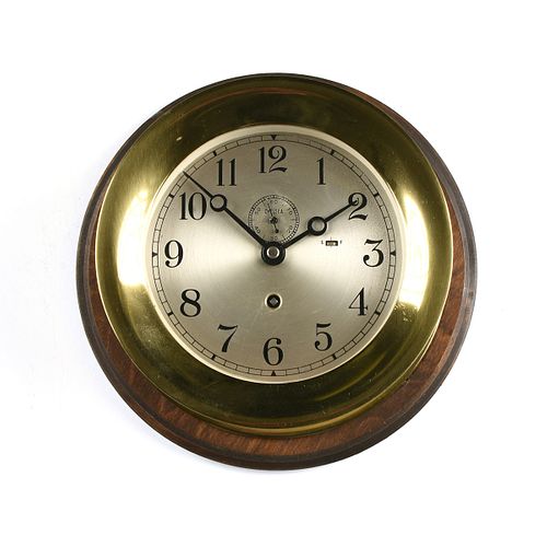 A CHELSEA BRASS SHIP S BELL CLOCK  3817ab