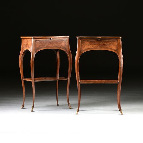 A PAIR OF LOUIS XV STYLE TULIPWOOD 3817b4