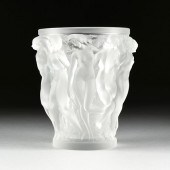 A LALIQUE FROSTED CRYSTAL BACCHANTES  3817f2