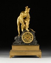 AN EMPIRE GILT AND PATINATED BRONZE