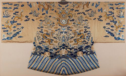 ONE LARGE 19TH C CHINESE EMBROIDERED 381859